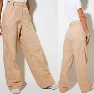 NWT Urban Outfitters Motel Onfal Wide Leg Trousers Pencil Stripe Sz‎ Small Pants